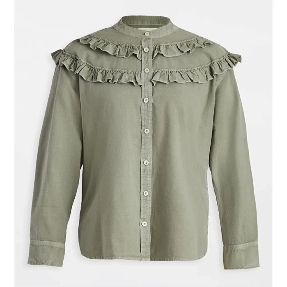 New The Great Nettle Button Up Blouse Size 2/ US Medium Sage - Picture 14 of 14